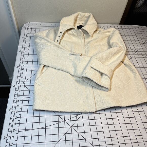 Banana Republic Womens Boucle Tweed Moto Jacket Balmacaan NWT Cream Ivory XS - Picture 11 of 14